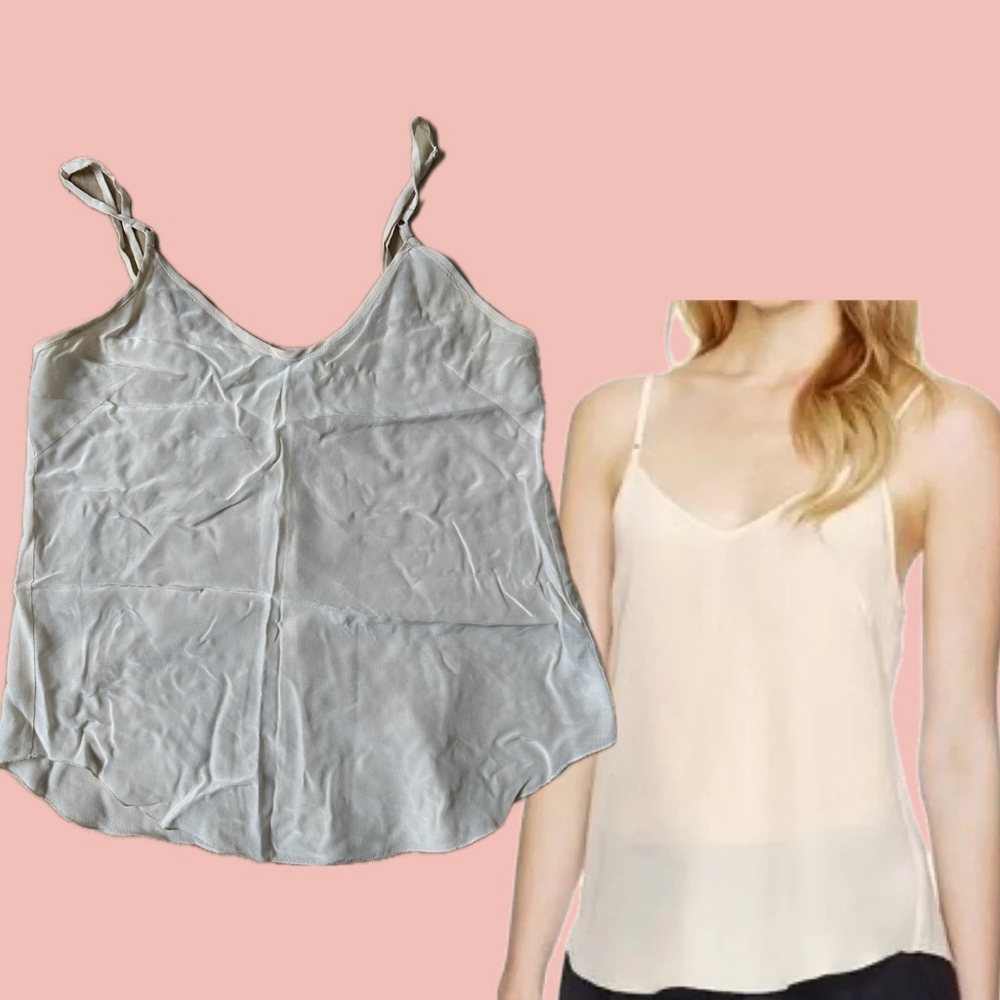 Aritzia Wilfred 100% Silk Camisole Top XXS – Flowy Minimal Adjustable Straps